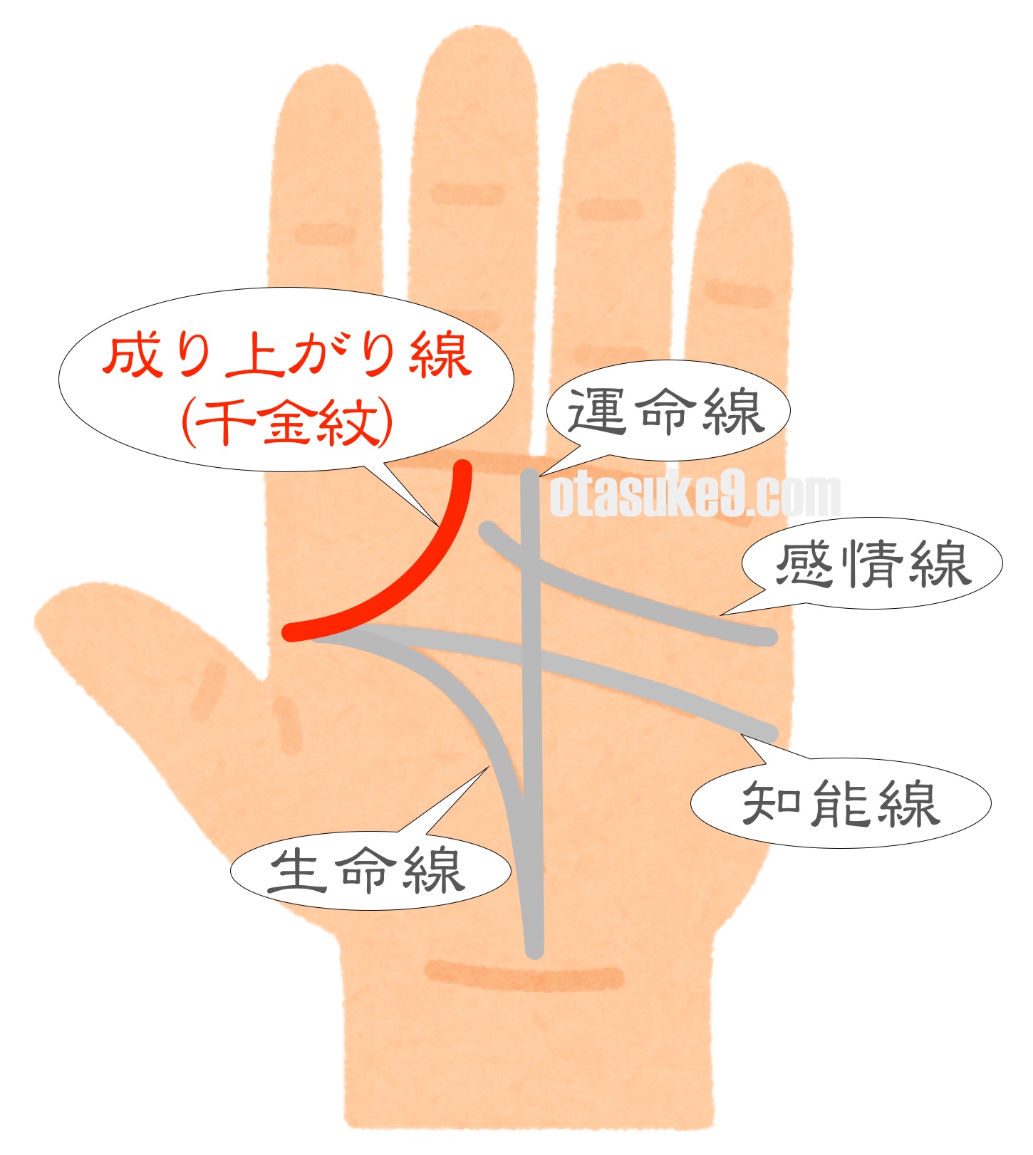 成り上がり線はすごいレア 複数ある意味は 千金紋は有名人が持つ ジャンボ宝くじの教科書